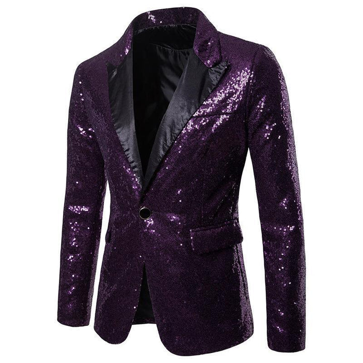 Herren Paillettenblazer mit schimmerndem Finish und elegantem Schnitt Echoarchiv