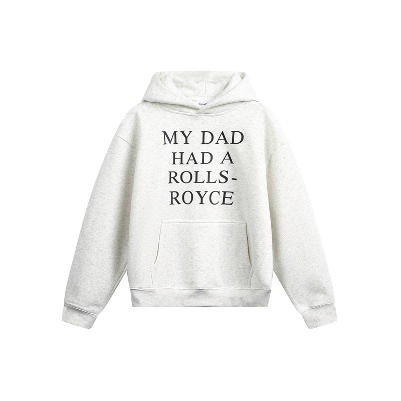 Damen Kapuzenpullover mit Statement-Print und Oversize-Schnitt Echoarchiv