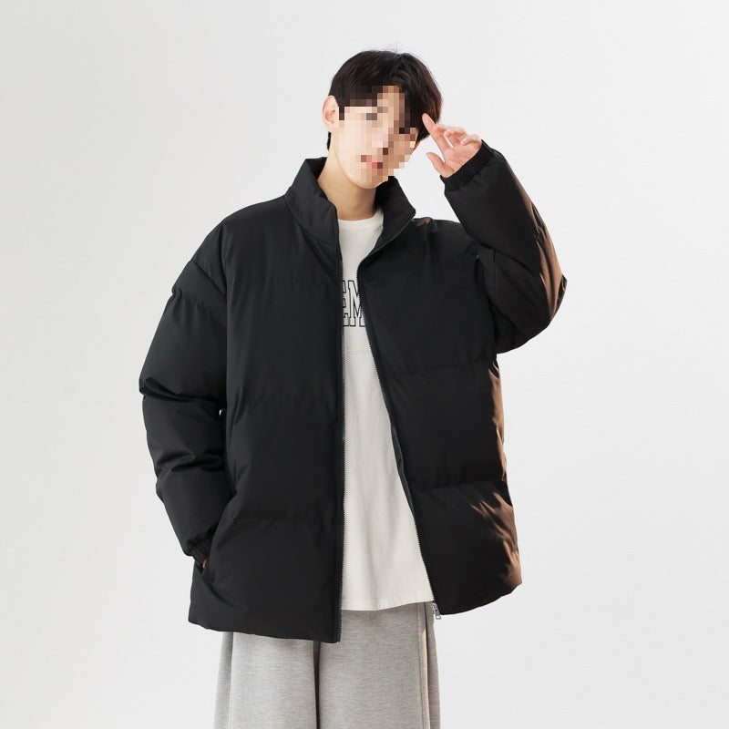 Herren Wattierte Oversize-Pufferjacke mit hohem Stehkragen & elastischen Bündchen Echoarchiv