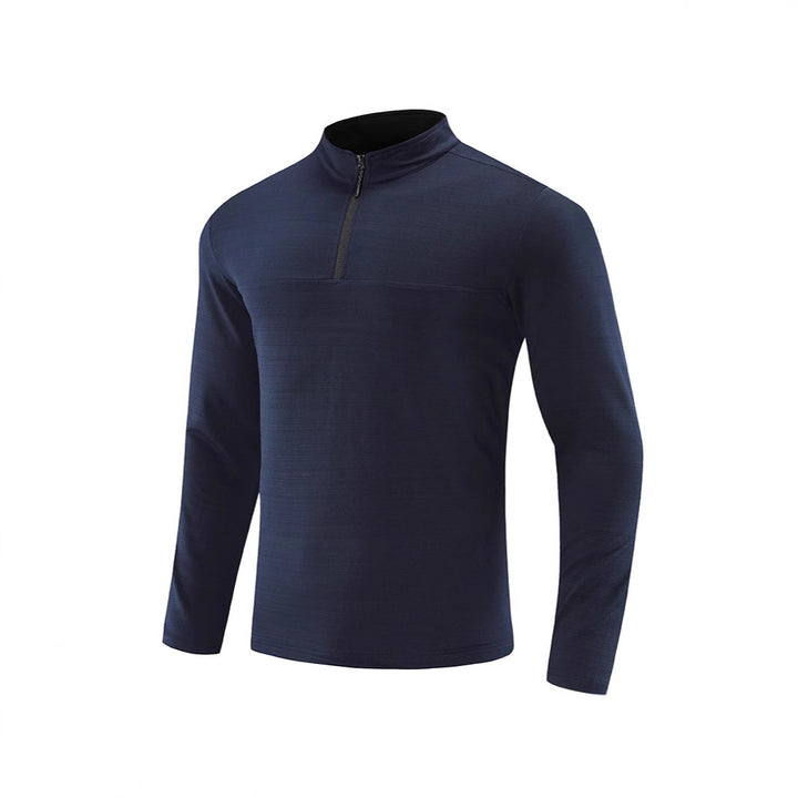 Herren Funktions-Halbzip-Langarmshirt mit Stehkragen und atmungsaktivem Stretchmaterial Echoarchiv