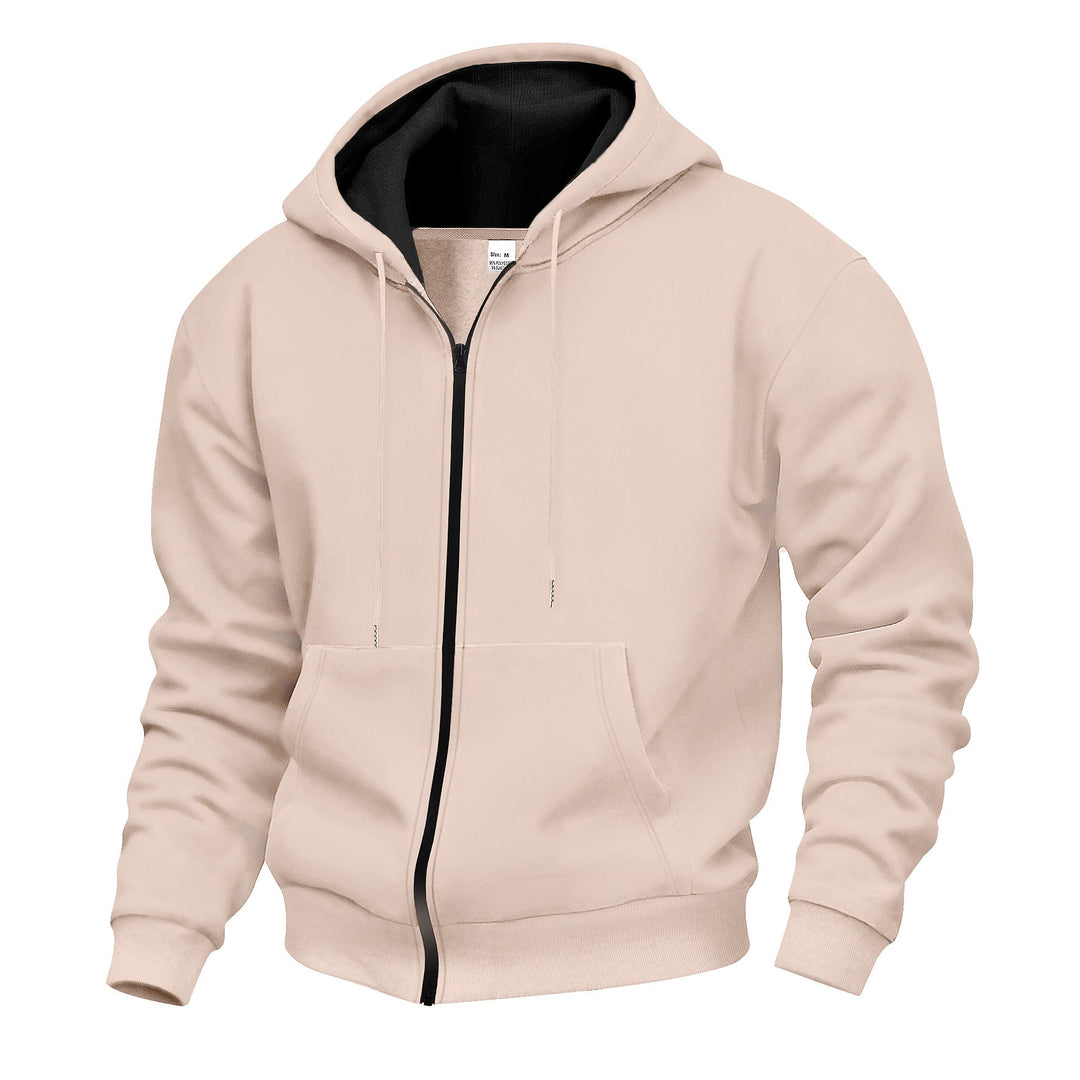 Herren Premium Kapuzenjacke mit durchgehendem Reißverschluss und weichem Fleece-Futter Echoarchiv