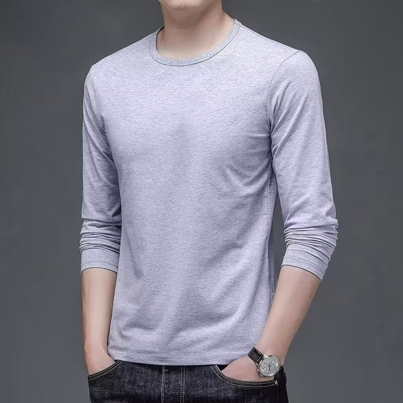 Herren Langarmshirt mit eleganter Textur Echoarchiv
