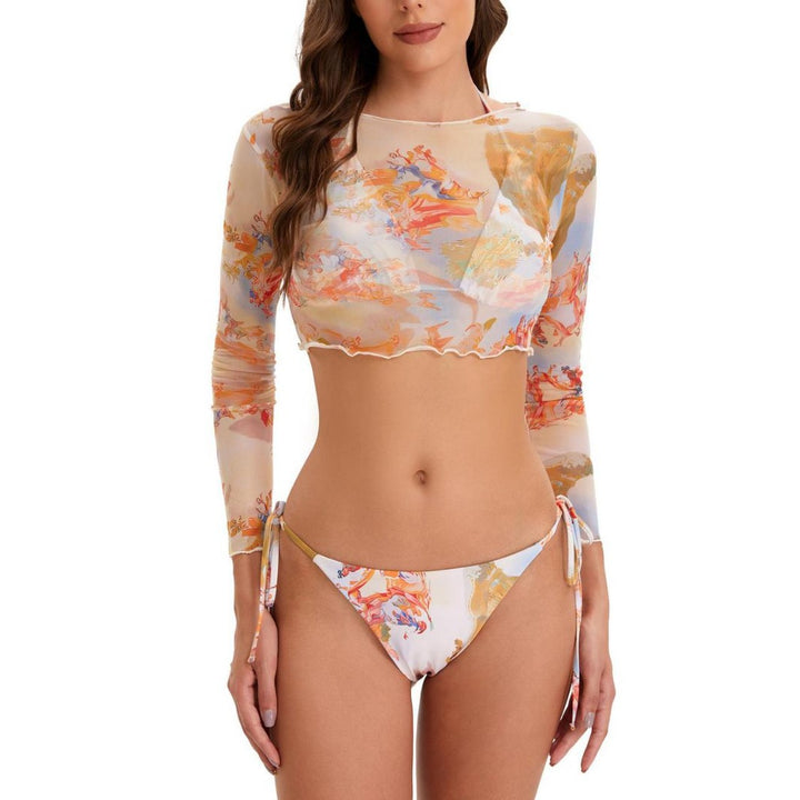 Damen Sportlicher Longsleeve Bikini-Set Echo Archiv