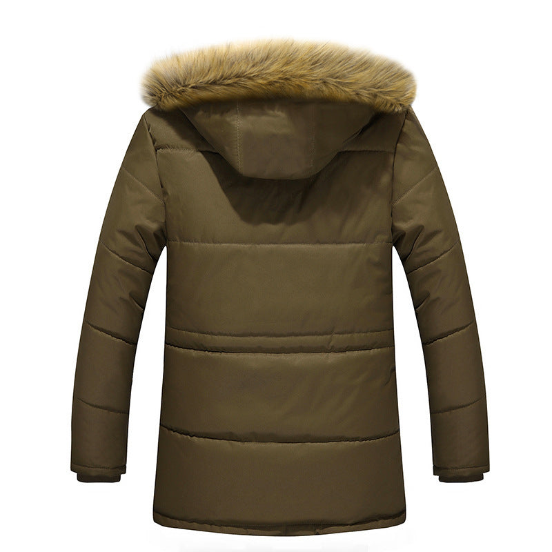 Herren Langparka mit abnehmbarer Kunstfellblende, doppelter Frontleiste und Teddyfleece-Innenfutter – Montevé