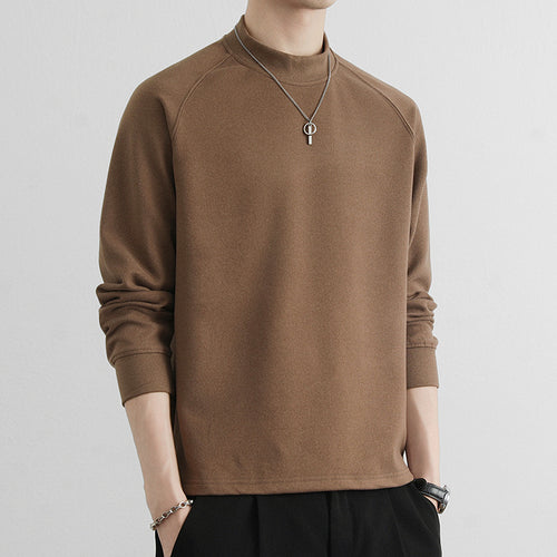 Herren Minimalistisches Mockneck-Sweatshirt aus Tech‑Fleece mit Raglanärmeln Echo Archiv