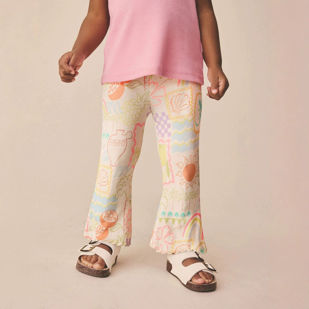Mädchen Leggings mit buntem Strandmotiv Echo Archiv