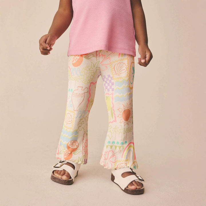 Mädchen Leggings mit buntem Strandmotiv Echo Archiv