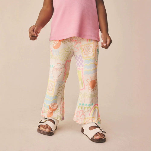 Mädchen Leggings mit buntem Strandmotiv Echo Archiv
