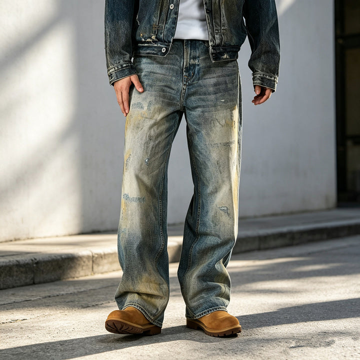 Herren Weit geschnittene Slim-Fit Jeans Echoarchiv