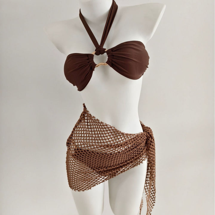 Damen Triangel-Bikini mit modischen Netzrock-Details Echo Archiv