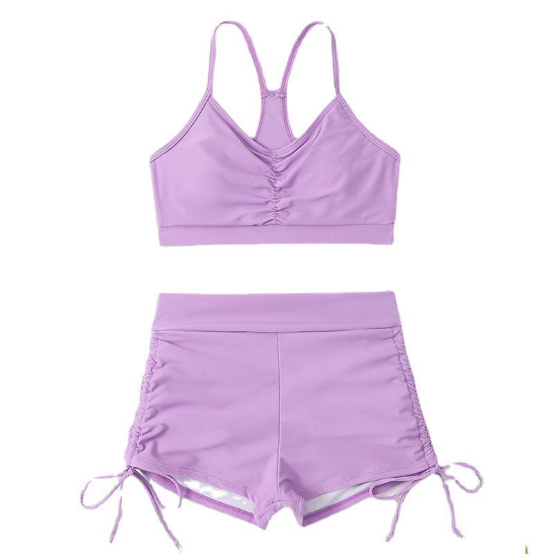 Damen Hochwertiges Sport-Bikini-Set mit Verknotungsdetail Echo Archiv