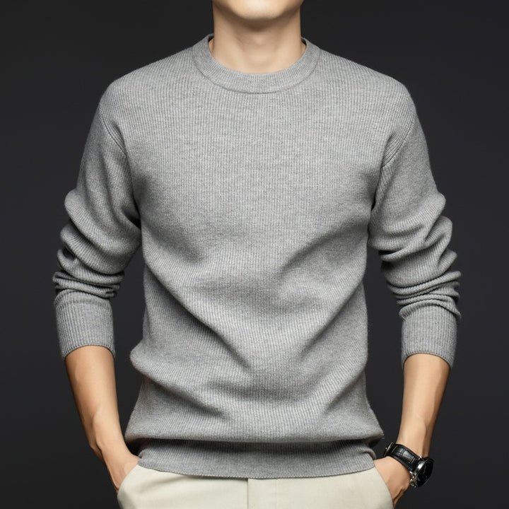 Herren modischer Strickpullover mit feiner Struktur Echoarchiv