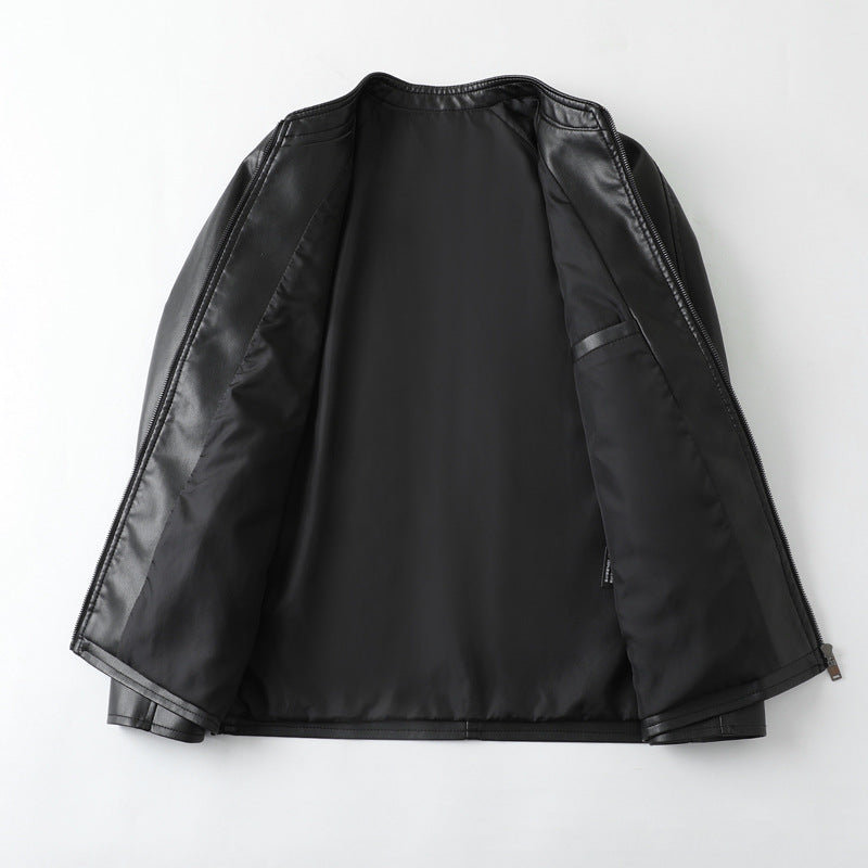 Herren modische Kunstlederjacke mit minimalistischem Schnitt und funktionalen Taschen Echoarchiv