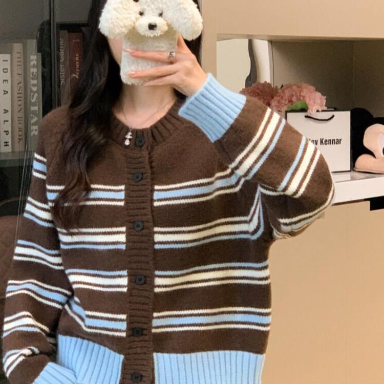 Damen Gemusterter Strickcardigan Echo Archiv