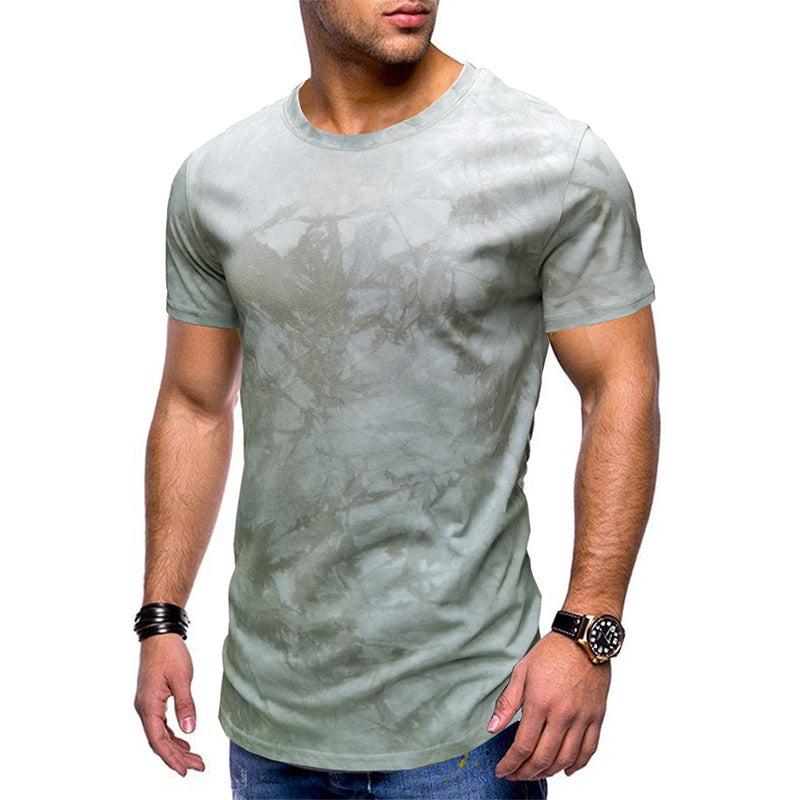 Herren T-Shirt mit einzigartigem Batikdesign und Rundhalsausschnitt Echoarchiv