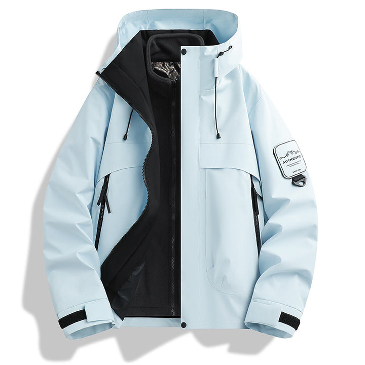 Herren modulare wasserdichte Outdoorjacke mit abnehmbarer Fleece-Innenjacke und verstellbarer Kapuze Echo Archiv