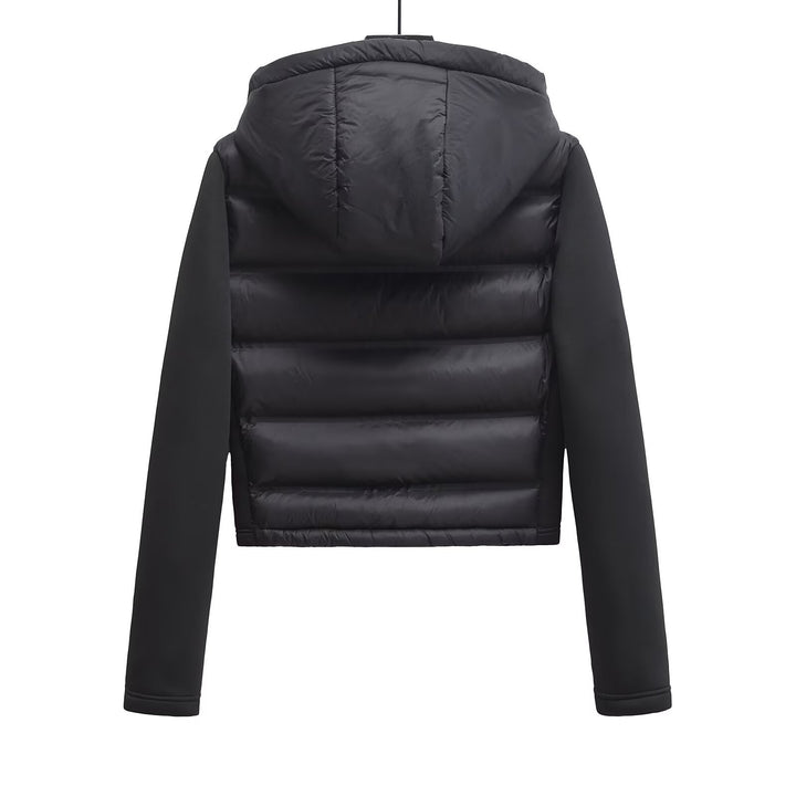 Damen Gekürzte gesteppte Hybrid‑Wattierte Jacke mit Kapuze Echo Archiv