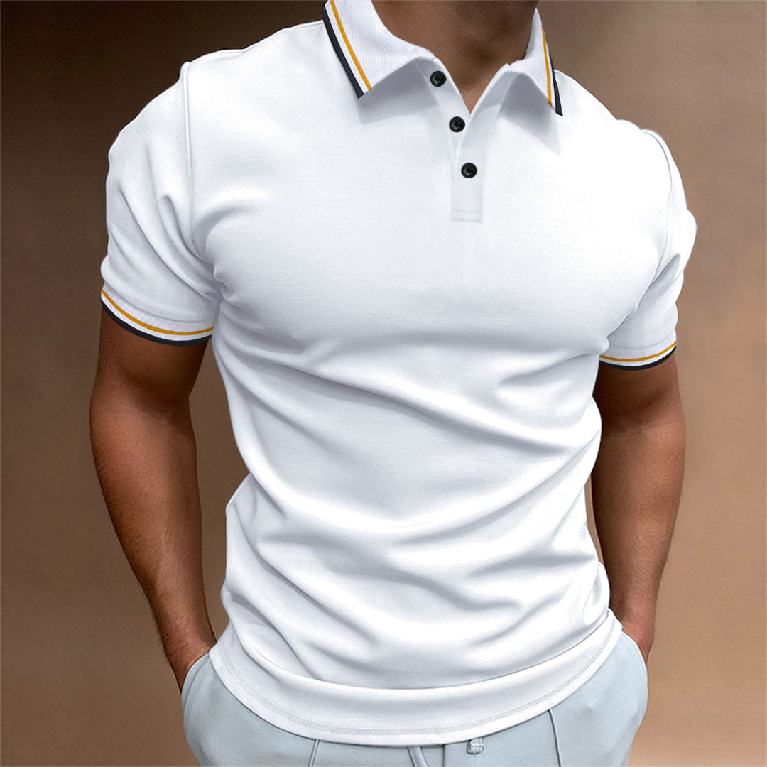 Herren Polohemd mit modischen Kontrastdetails Echoarchiv