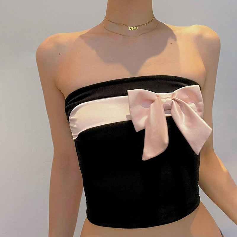 Damen bandeau Oberteil mit elegantem Schleifenakzent Echo Archiv