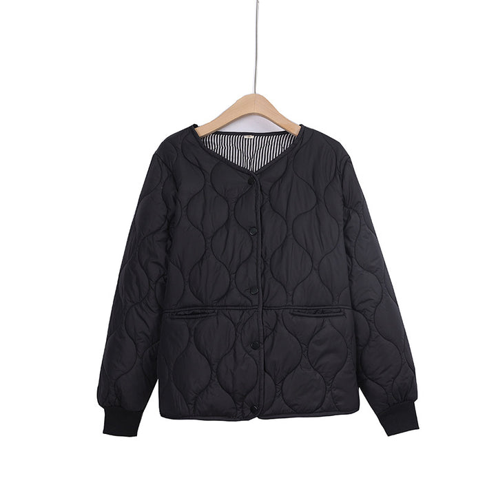Damen nan gesteppte leichte Steppjacke mit Rundhals, Druckknopfverschluss und Rippbündchen Echo Archiv