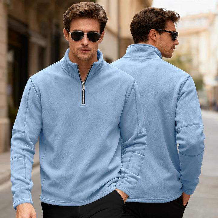 Herren Fleece-Pullover mit kurzer Reißverschlussöffnung Echoarchiv