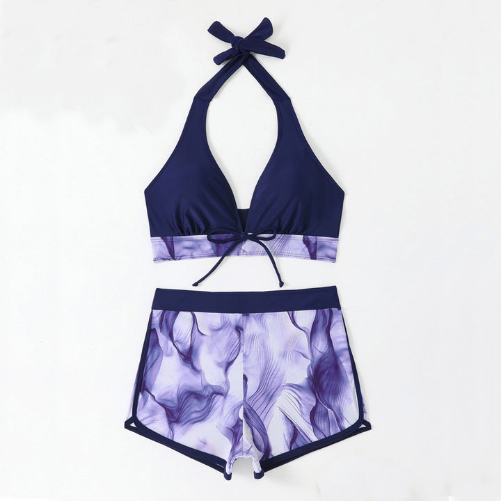 Damen Sportliches Bikini-Set mit tiefem V-Ausschnitt und komfortablen Shorts Echo Archiv