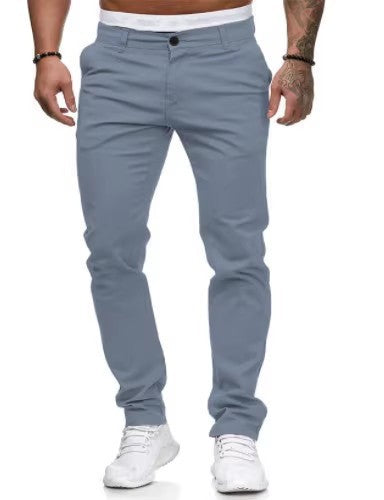Herren elegante Slim-Fit Chinohose mit elastischem Bund und praktischen Taschen Echoarchiv