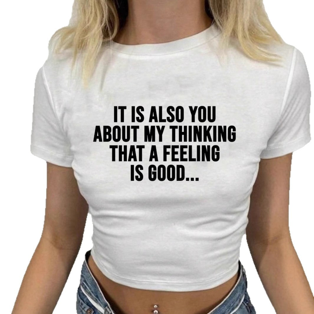 Damen Kurzarm-Shirt mit motivierendem Text Echo Archiv