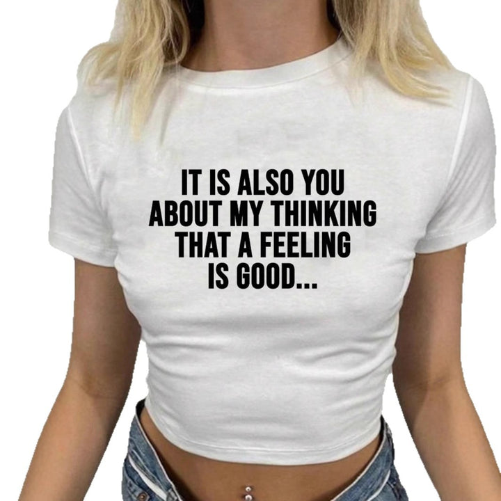 Damen Kurzarm-Shirt mit motivierendem Text Echo Archiv
