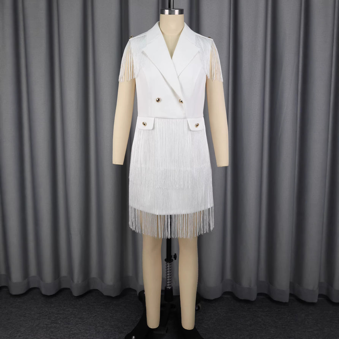 Damen Fransen-Kleid im eleganten Blazer-Stil Echo Archiv