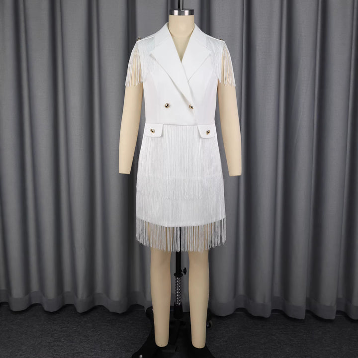 Damen Fransen-Kleid im eleganten Blazer-Stil Echo Archiv