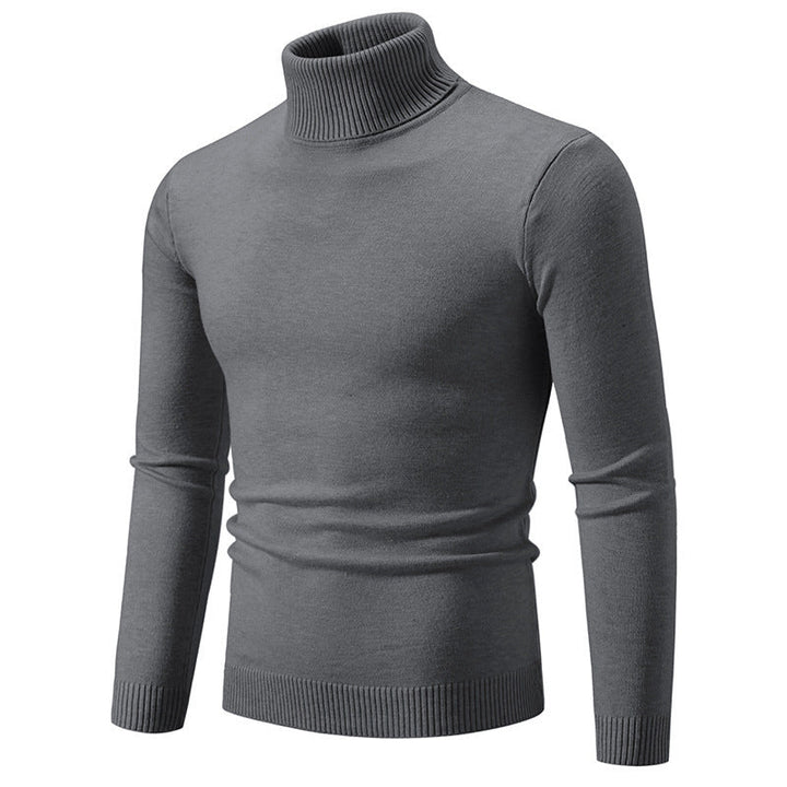 Herren eleganter Rollkragenpullover aus feiner Baumwolle Echoarchiv