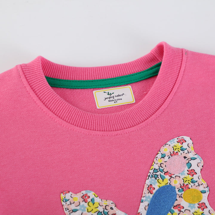 Mädchen Sweatshirt mit zauberhaftem Einhorn-Design und bunten Blumenapplikationen Echo Archiv