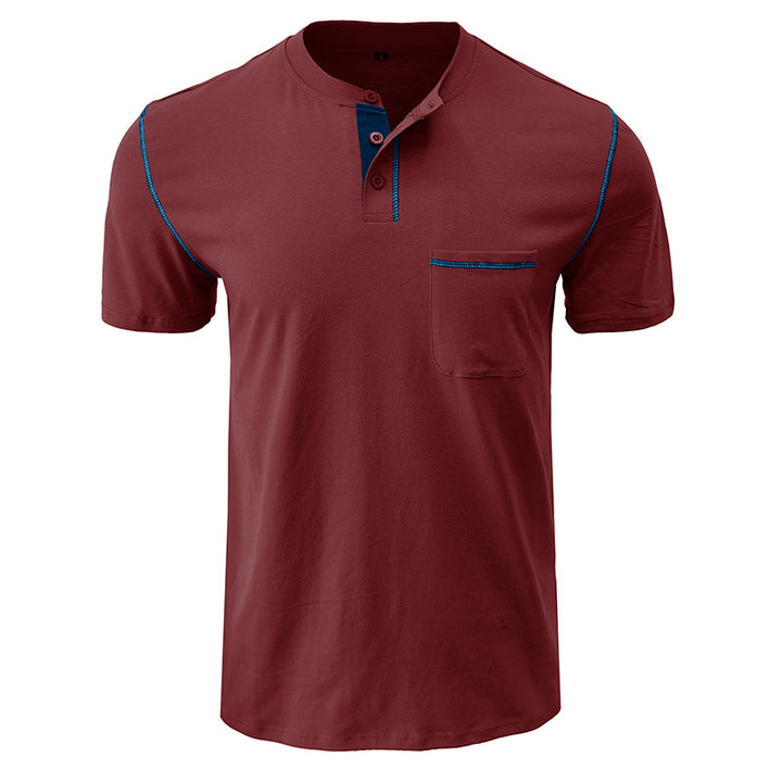 Herren Kurzarmshirt mit modischem Henley-Ausschnitt und praktischer Brusttasche Echoarchiv