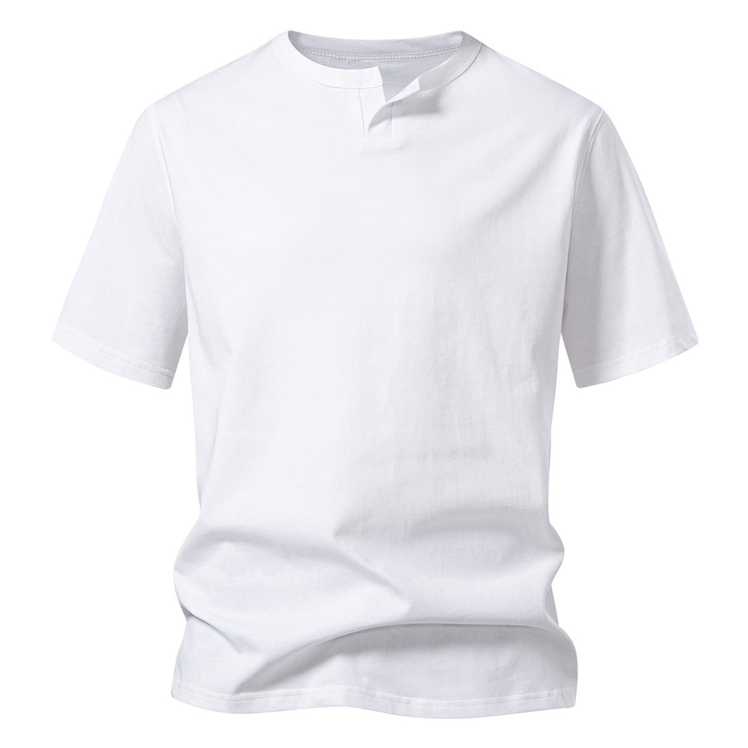 Herren Kurzarm T-Shirt mit kreativem Kragen Echoarchiv