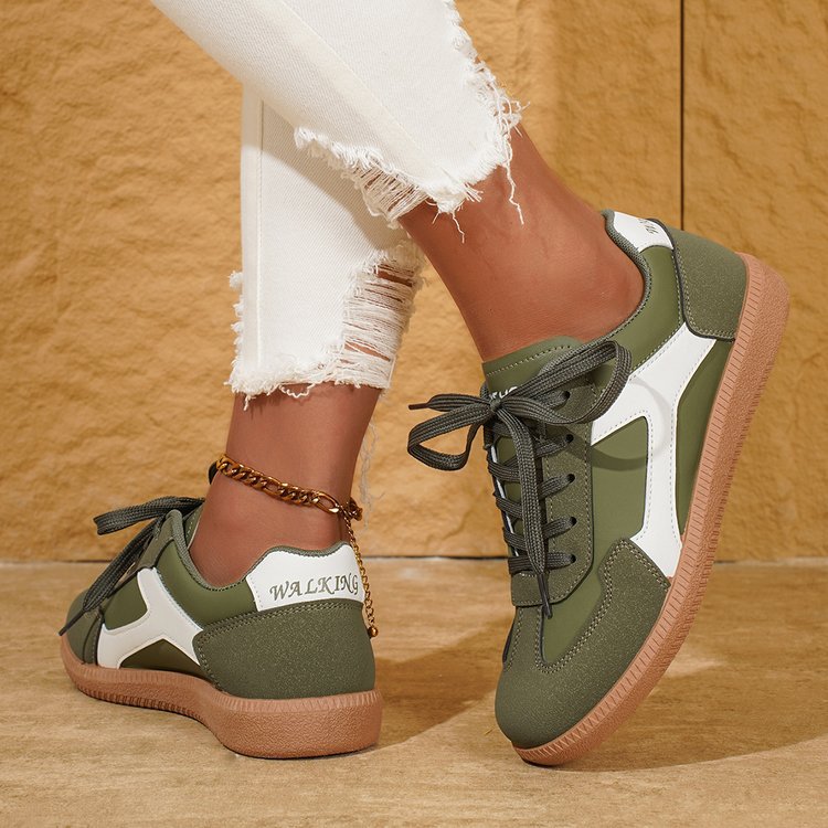 Damen Retro-inspirierte Schnür-Sneaker mit gepolstertem Komfortfußbett – Névara