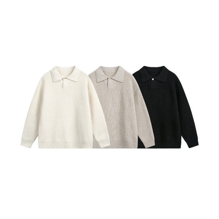 Damen Grobstrick-Polo mit Kentkragen und Oversize-Silhouette Echoarchiv