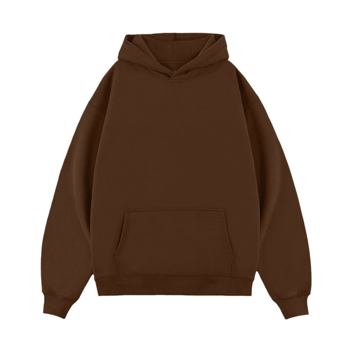Unisex minimalistischer Oversize-Kapuzenpullover mit gedoppelter Kapuze, tiefer Schulter und breitem Rippbund Echo Archiv