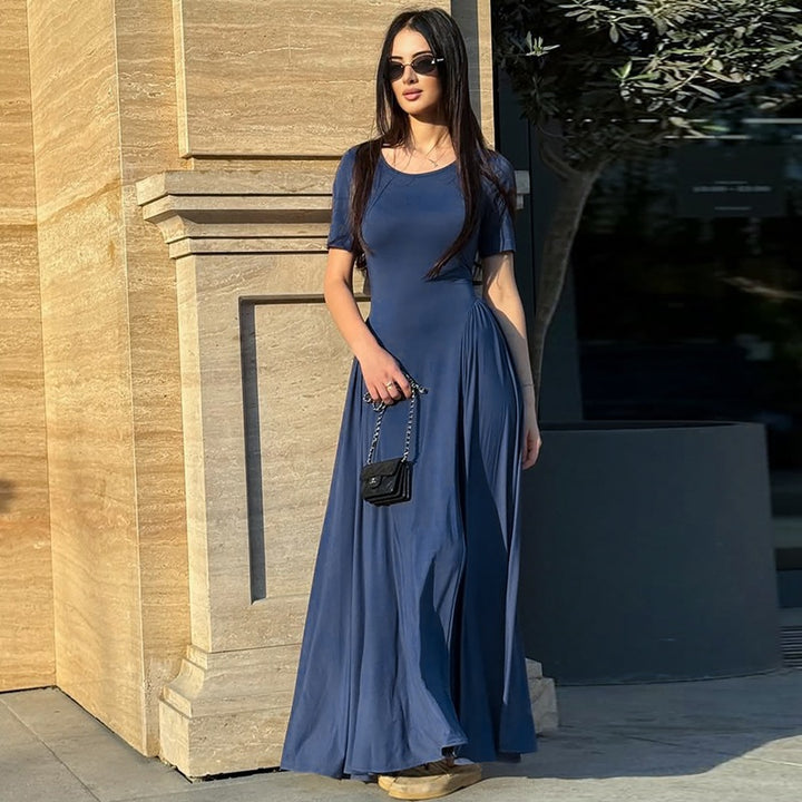 Damen Maxi-Kleid mit elegantem Schnitt und seitlichen Taschen Echo Archiv