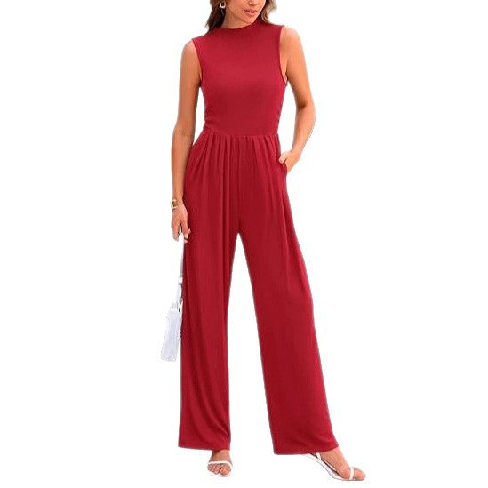 Damen eleganter Jumpsuit mit weitem Bein und taillierter Silhouette Echo Archiv