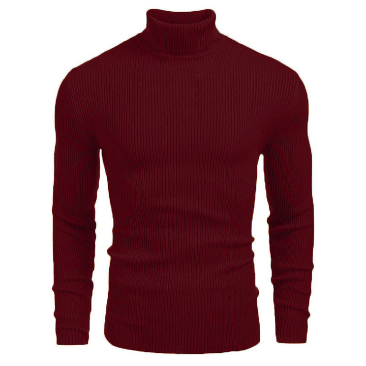 Herren Rollkragenpullover mit strukturiertem Rippdesign Echoarchiv