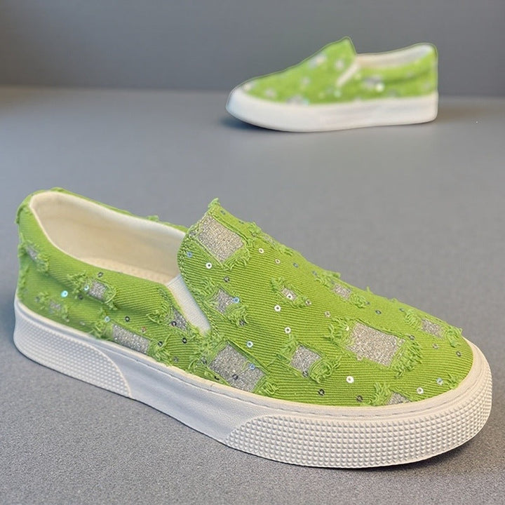 Damen Modische Slip-On Sneakers mit funkelnden Applikationen Echo Archiv