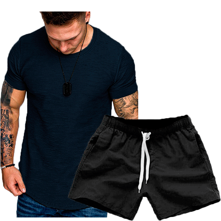 Herren Freizeit-Shirt und Shorts Set Echoarchiv