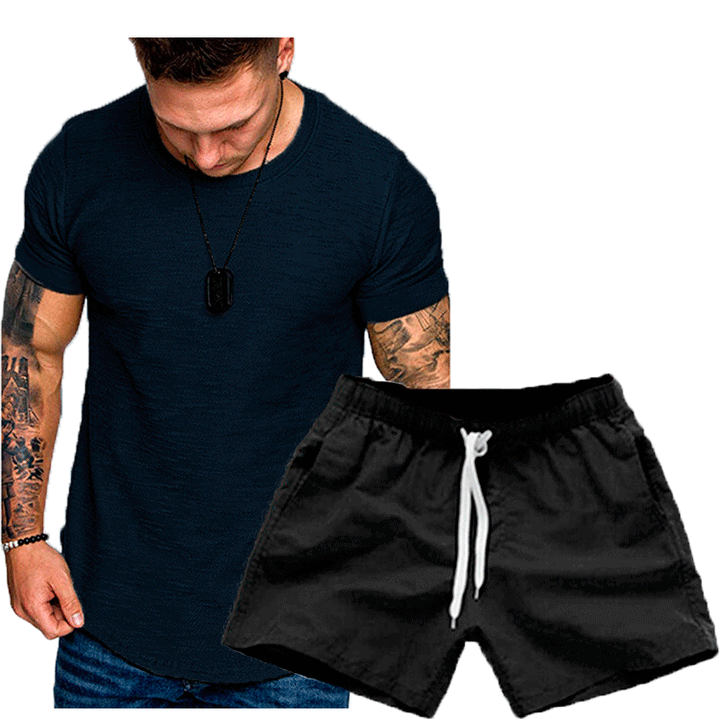 Herren Freizeit-Shirt und Shorts Set Echoarchiv