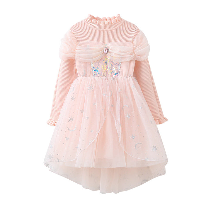 Mädchen festliches Tüllkleid mit funkelnden Applikationen Echo Archiv