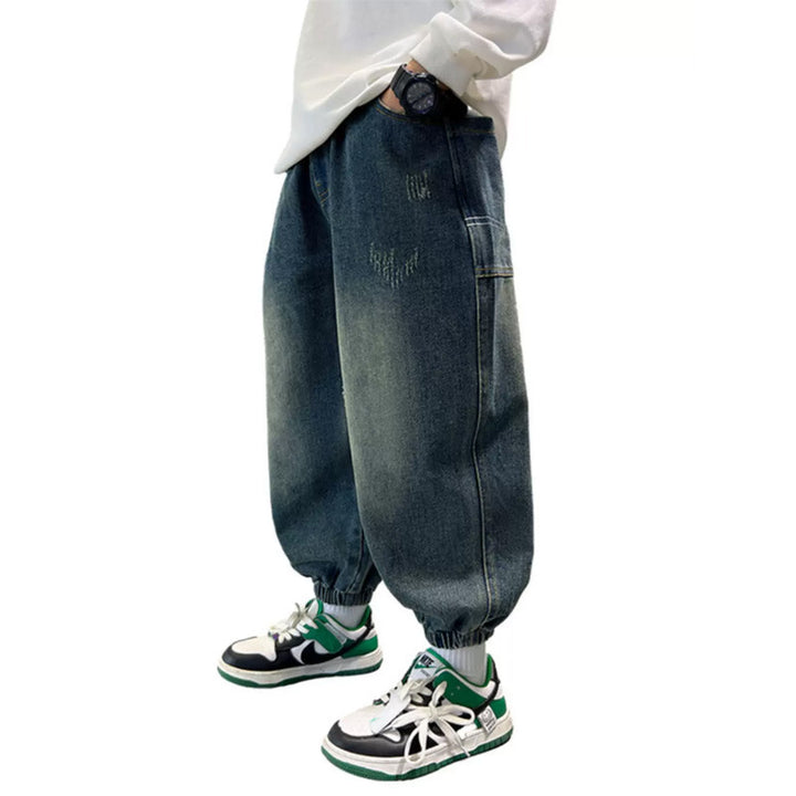 Unisex lässige Baggy-Jeans mit Gummizug Echo Archiv