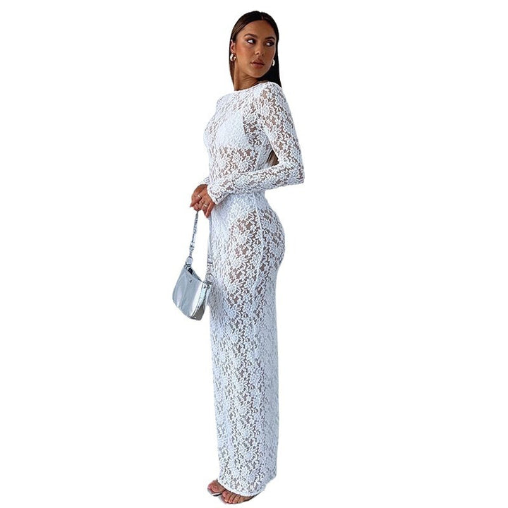 Damen Spitzenkleid mit langen Ärmeln Echo Archiv