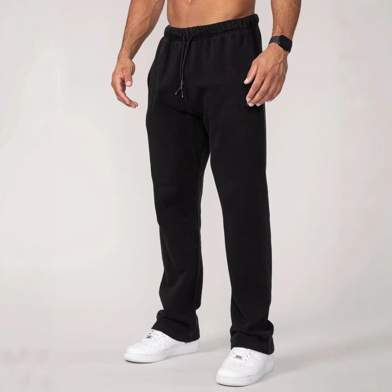 Herren Straight‑Leg Sweatpants aus French‑Terry mit elastischem Komfortbund und Kordelzug – Marzano
