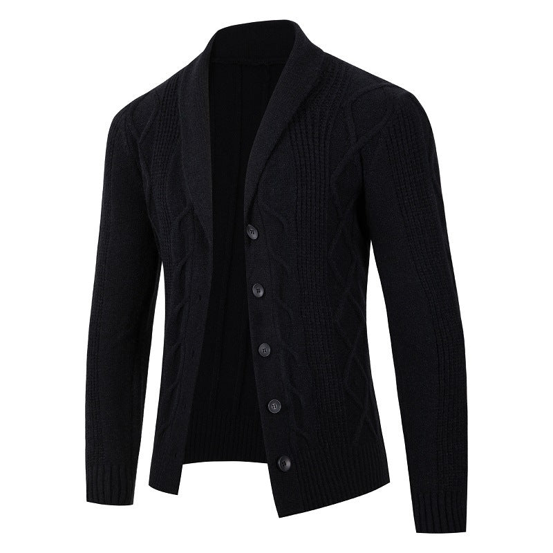 Herren Strickjacke mit modernen Kabelmustern und bequemen Passform Echoarchiv