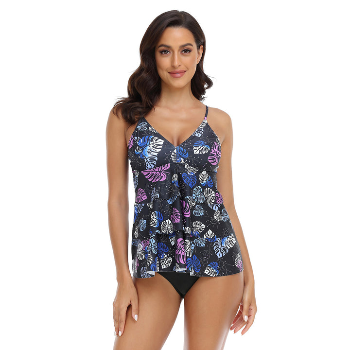 Damen Tankini mit modischem Rüschendesign und verstellbaren Trägern Echo Archiv